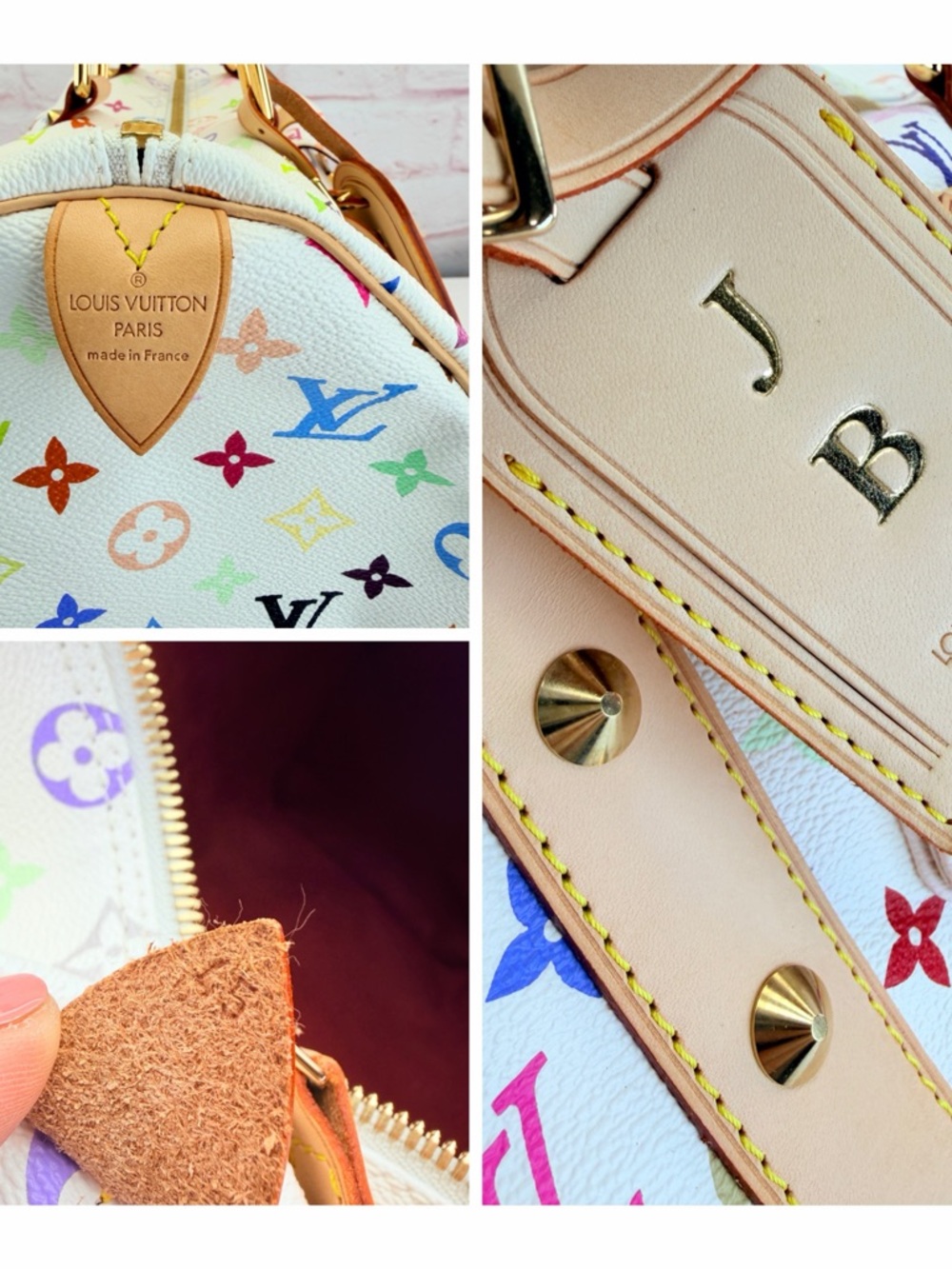 Louis Vuitton Multicolor Murakami Monogram White Canvas Keepall 2003 45 - Picture 13 of 16